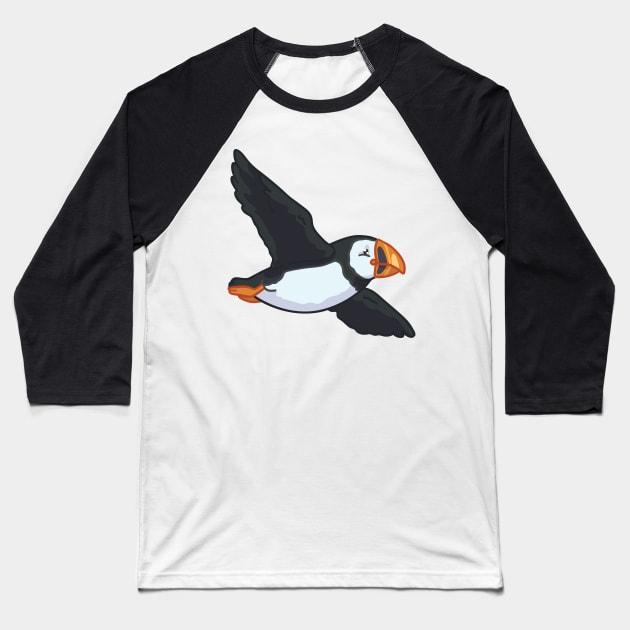 Atlantic Puffin Baseball T-Shirt by bytesizetreasure